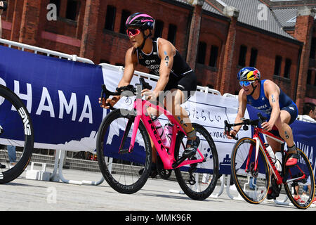 Yokohama, Kanagawa, Japon. 12 mai 2018. Jumpei Furuya (JPN) Triathlon : triathlon ITU World Elite Hommes de Yokohama, Yokohama, Kanagawa, Japon. Credit : MATSUO .K/AFLO SPORT/Alamy Live News Banque D'Images