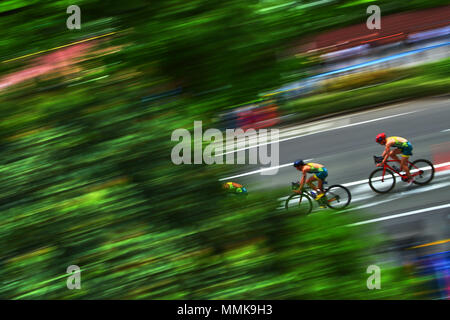 Yokohama, Kanagawa, Japon. 12 mai 2018. Capture d'ambiance : Triathlon Triathlon ITU World Women's Elite de Yokohama, Yokohama, Kanagawa, Japon. Credit : MATSUO .K/AFLO SPORT/Alamy Live News Banque D'Images