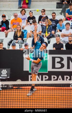 1er jour de séances de formation et de qualification à l'IBI 2018 International Tennis Championships à Rome Banque D'Images