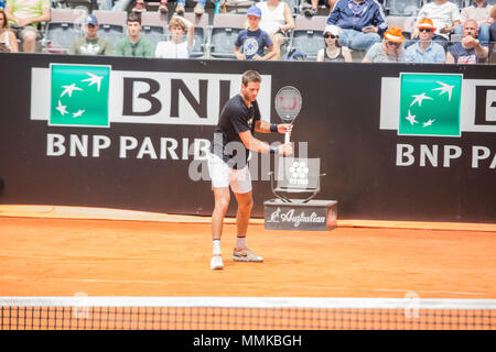 1er jour de séances de formation et de qualification à l'IBI 2018 International Tennis Championships à Rome Banque D'Images