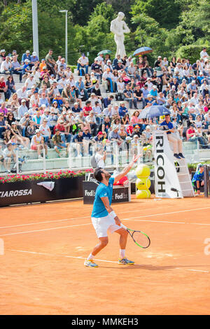 1er jour de séances de formation et de qualification à l'IBI 2018 International Tennis Championships à Rome Banque D'Images