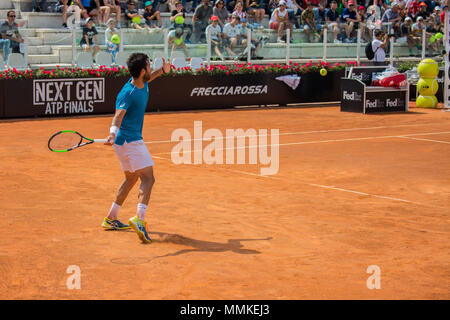 1er jour de séances de formation et de qualification à l'IBI 2018 International Tennis Championships à Rome Banque D'Images