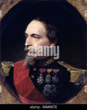 . Anglais : Yvon a été la principale bataille-peintre de France's Second Empire (1852-70), de l'exécution d'un certain nombre de toiles monumentales pour le palais de Versailles. L'empereur français est montré dans son premier, deux ans avant la défaite de ses forces dans la guerre franco-prussienne (1870-1871). Español : Yvon sirvió como el pintor principal de batalla del Segundo Imperio Francés (1852-1870) y como tal ejecutó un número de musée Thyssen-Bornemisza lienzos para el palacio de Versalles. El Emperador francés es mostrado en su cúspide, dos años antes de la derrota de sus tropas en la guerra franco-prusiana (1870-1871) Banque D'Images