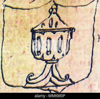 . Anglais : Armoiries du royaume de Galice dans l'Armorial de Diego Hernández de Mendoza (1497). Du vrai Biblioteca del Escorial. . 1497. Escudo inconnu reino de Galicia - Hernandez de Cordoba Banque D'Images