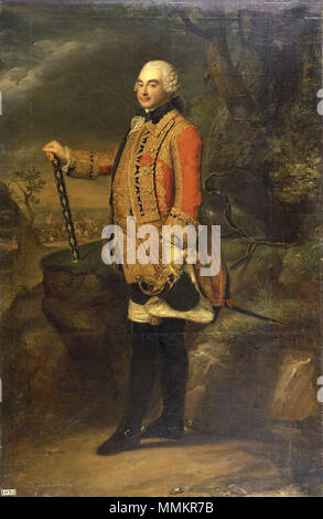 . Deutsch : Charles de Rohan, Prince de Soubise (* 16. Juli 1715, † 4. Juli 1787) war ein französischer und général Staatsmann, paire und Marschall von Frankreich. Portrait de Charles de Rohan, Prince de Soubise (1715-1787). 18e siècle. 18e siècle peinture portrait de Charles de Rohan, Prince de Soubise, duc de Rohan-Rohan, Maréchal de France par un artiste inconnu Banque D'Images