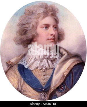 . Anglais : Portrait du roi George IV (1762-1830) . 1792. George IV 1792 Banque D'Images