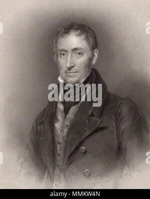 . Anglais : James Stuart-Wortley, 1er baron Wharncliffe (1776-1845). Maison de Wharncliffe, Wortley. par Francis Holl, après Henry Perronet Briggs, gravure, crépi publié 1836 stLordWharncliffe 114 Banque D'Images