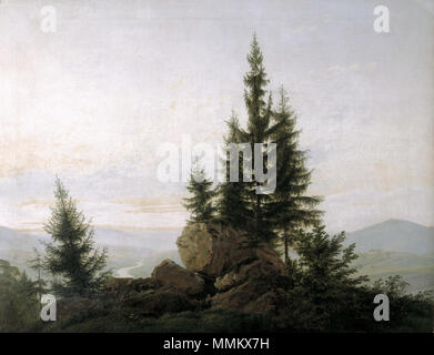 Vue sur la vallée de l'Elbe *huile sur toile *61,5 x 80 cm *1807 Caspar David Friedrich 057 Banque D'Images