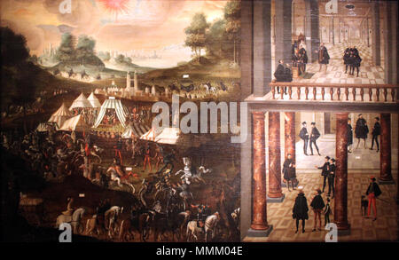 Anglais : Bataille de Mühlberg 1547 et l'emprisonnement de l'électeur Johann Friedrich de Saxe. Le rapport se concentre sur la fin de la bataille de Mühlberg et la capture de l'électeur. Sur la droite des scènes de la captivité de cinq ans sont présentés. Deutsch : Schlacht bei Mühlberg und 1547 Gefangennahme Kurfürst Johann von Friedrichs Sachsen. Der Bildbericht konzentriert sich auf das Ende der Schlacht bei Mühlberg und die Gefangennahme des Kurfürsten. 156 werden Szenen aus der fünfjährigen Gefangenschaft gezeigt.  ? ? ? ? ? ? ? ? ? ? ? ? Mühlberg 1547 ?  ? ? ? ? ? ? ? ?  ? ? ? ? ? ? ? ? ? ?  ? ? ? ? ? ? ? ? ? ?  ? ? ? ? ? ? ?  ? ? ? ? ? ? ? ?  ? ? ? Banque D'Images