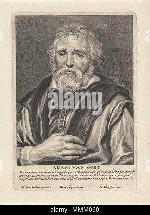 Anglais : Adam van Noort (1561/2, Anvers - 1641, Anvers), peintre flamand et rapporteur pour avis. 1662 gravure ; peinture avant 1662. Adam van Oort - Jan Meyssens Banque D'Images