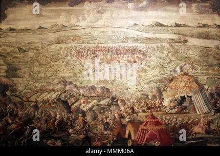 Anglais : Le relief de Vienne le 12 septembre 1683 à la bataille décisive à Kahlenberg, l'armée impériale a réussi à libérer Vienne après deux mois de siège aux mains de l'armée turque. Deutsch : Der Entsatz von Wien am 12. Septembre 1683. Dans der Schlacht entscheidenden auf dem dem vereinigten gelang Kahlenberg Reichsheer Befreiung die Belagerung Wiens nach zwei Monaten durch das france Heer. 1684. 1684 Entsatz anagoria von Wien Banque D'Images