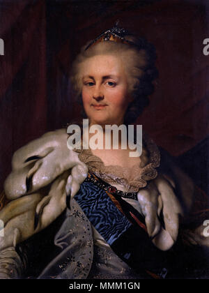 . Portrait de Catherine la Grande Catherine II, att. de J.B.Lampi (18c., priv.coll.) Banque D'Images