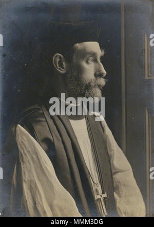 . Anglais : Mgr Charles Gore par Photographe inconnu, méthyle vintage print, vers 1900 Charles Gore NPG Banque D'Images