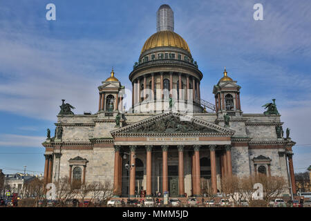 La Cathédrale Saint Isaac ou Isaakievskiy Sobor à Saint-Pétersbourg, la Russie est la plus grande cathédrale orthodoxe russe sobor dans la ville. C'est le grand Banque D'Images