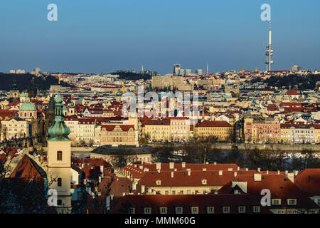 Le centre historique de Prague à partir de ci-dessus Banque D'Images