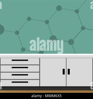 Laboratoire de produits chimiques vides prix. Laboratoire de Chimie médicale et de laboratoire. Vector illustration Illustration de Vecteur