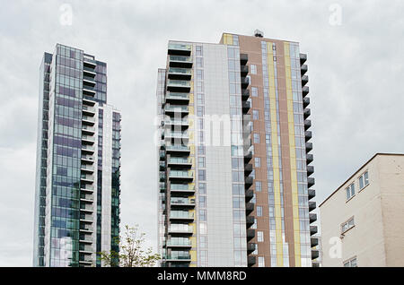 La nouvelle Skyline Appartements de Woodberry Down, sept Sœurs Road, North London UK Banque D'Images