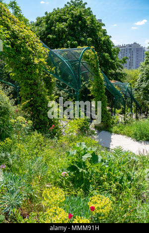 Parc de Belleville, Paris, France Banque D'Images