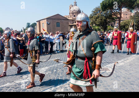 Rome, Italie. 22 avril, 2018. Natale di Roma à Rome pour célébrer 2771St 5ème anniversaire de la fondation de la ville en 21 Avril 753 B Banque D'Images
