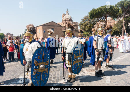 Rome, Italie. 22 avril, 2018. Natale di Roma à Rome pour célébrer 2771St 5ème anniversaire de la fondation de la ville en 21 Avril 753 B Banque D'Images