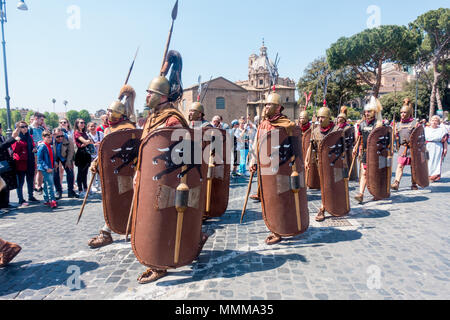 Rome, Italie. 22 avril, 2018. Natale di Roma à Rome pour célébrer 2771St 5ème anniversaire de la fondation de la ville en 21 Avril 753 B Banque D'Images