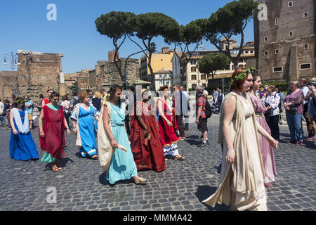 Rome, Italie. 22 avril, 2018. Natale di Roma à Rome pour célébrer 2771St 5ème anniversaire de la fondation de la ville en 21 Avril 753 B Banque D'Images