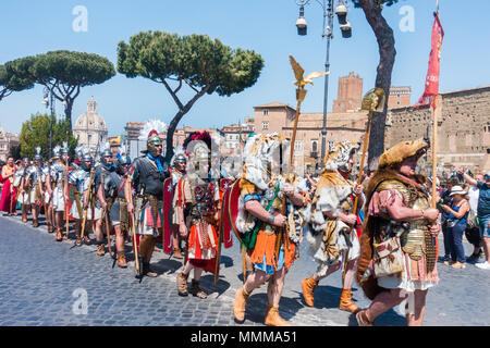 Rome, Italie. 22 avril, 2018. Natale di Roma à Rome pour célébrer 2771St 5ème anniversaire de la fondation de la ville en 21 Avril 753 B Banque D'Images