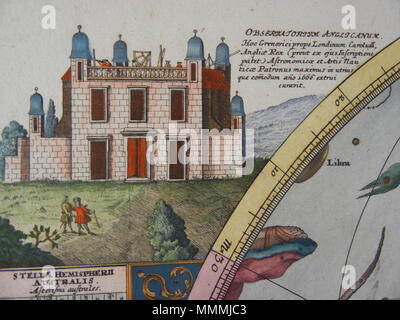 . Anglais : Vignette de l'observatoire de Greenwich au sein de l'hémisphère céleste sud Doppelmayr site, 'Hemisphaerium Coeli Australe dans Eclipticae Fixarum secundum loca quo ad ductum anum 1730 . .' . 1730 (date indiquée sur la carte elle-même). Johan Gabriel (Doppelmayr 1677-1750) Noms alternatifs Johan Gabriel ; Doppelmayr Johann Gabriel Doppelmayer ; Johann Gabriel Description Doppelmair mathématicien, astronome et cartographe Date de naissance/décès 27 Septembre 1677 1 décembre 1750 Lieu de naissance/décès de Nuremberg Nuremberg Nuremberg lieu de travail contrôle d'autorité : Q85153 VIAF : ?891 Banque D'Images