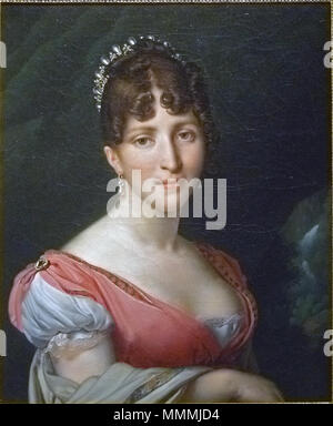 . English : 'Portrait d'Hortense de Beauharnais, Reine de Hollande' Portrait d'Hortense de Beauharnais, Reine de Hollande. vers 1805-1809. Anne-Louis Girodet-Trioson - Hortense de Beauharnais 001 Banque D'Images