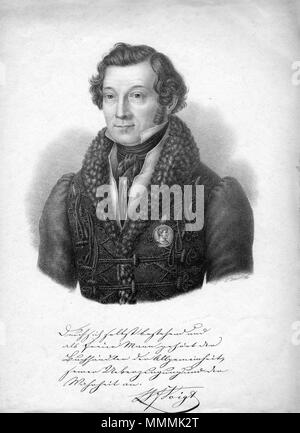 . English : portrait gravé . Date inconnue. Ludwig Blau 81 Bernhard Friedrich Voigt Banque D'Images