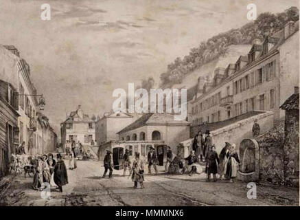 73 Baréges - l'établissement thermal en 1821 Banque D'Images