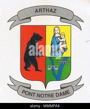 . English : blason officiel Arthaz . 6 octobre 2014, 12:10:47. Paul Guichonnet Blason 86 arthaz Banque D'Images