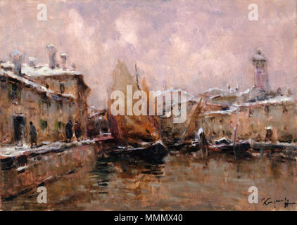 Italiano : Chioggia . vers 1940. 58 Artgate Fondazione Cariplo - Karpoff Ivan, Chioggia Banque D'Images