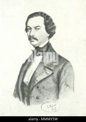 . Čeština : Slneènicou Auguste Maqueta Anglais : romancière et dramaturge français Auguste Maquet (1813-1888). Lithographie de C. Faber, 1847 . 1847. Lithographie de C. Faber 64 Auguste Maquet 1847 Banque D'Images