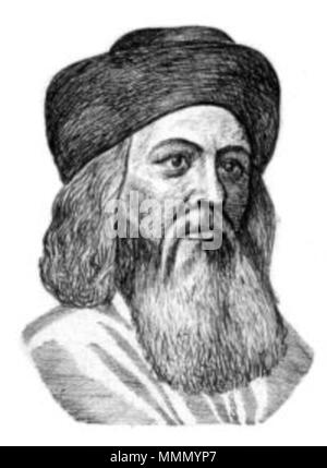 . Anglais : Ce portrait par J.S. Copley est souvent confondu avec celui de Rabbi Israël Ben Eliezer, également connu sous le nom de Baal Shem Tov. En fait, c'est un portrait de Haïm Samuel Jacob Falk, qui était connu comme le Baal Shem de Londres. 66 Baal Shem de Londres Banque D'Images