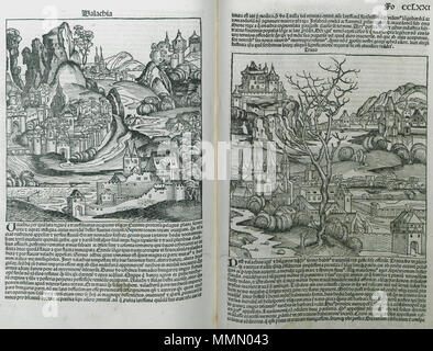 . Anglais : Hartmann. Schedell Liber Cronicarum, Nuremberg, Anton/Koberg Schreyer & Sebastian Kammermeister, 1493. . 1493. Hartmann Schedel 68 Schedell Balachia Tracia - Hartmann - 1493 Banque D'Images