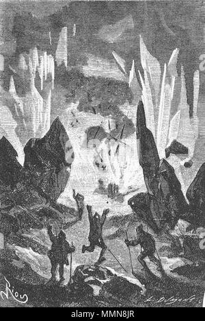 . Anglais : Une illustration de le roman de Jules Verne 'Voyages et aventures du Capitaine Hatteras", partie I : "l'anglais à l'Noth Pole' dessiné par Édouard Riou et/ou Henri de Montaut. Polski : Ilustracja powieści Gen. Sikorskiego 12 Verne'a 'Podróże je przygody kapitana Hatterasa', 'Anglicy : części J'Biegunie Północnym na' autorstwa Édouarda j Riou/lub Henri de Montauta. English : 'Jules Verne : Voyages et aventures du capitaine Hatteras - Les Anglais au Pôle Nord", Édouard Riou et Henri de Montaut. . 26 novembre 1866. Édouard Riou (1833-1900) Noms alternatifs Edouard Riou il Français Description Banque D'Images