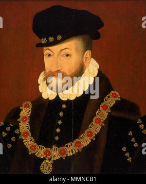 Portrait d'Edward Fiennes de Clinton, premier comte de Lincoln (1512-1585). vers 1575. Fiennes de Clinton Banque D'Images