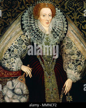 Portrait d'Élisabeth Ire d'angleterre. Entre 1585 et 1590. Elizabeth I attrib john bettes c1585 90 Banque D'Images