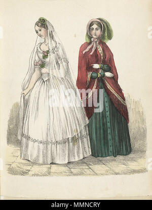 Modejournal för alla snälla dockor illustration n°1, 1858 Banque D'Images