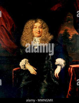 Portrait d'un homme dans une perruque.. 1676. Maes Portrait d'un homme Banque D'Images