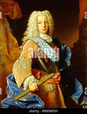 . Español : Retrato del Rey Fernando VI de España (1713-1759), que fue Hijo del Rey Felipe V de España y de la Reina María Luisa Gabriela de Saboya. Anglais : Portrait du Roi Ferdinand VI d'Espagne (1713-1759), Prince des Asturies Español : Retrato de Fernando VI como Príncipe de Asturias . 1731. Fernando VI Rey de España Banque D'Images