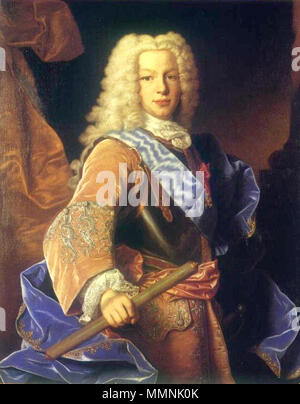 . Español : Retrato del Rey Fernando VI de España (1713-1759), que fue Hijo del Rey Felipe V de España y de la Reina María Luisa Gabriela de Saboya. Anglais : Portrait du Roi Ferdinand VI d'Espagne (1713-1759), Prince des Asturies Español : Retrato de Fernando VI como Príncipe de Asturias . 1731. Ferdinand VI 2 Banque D'Images