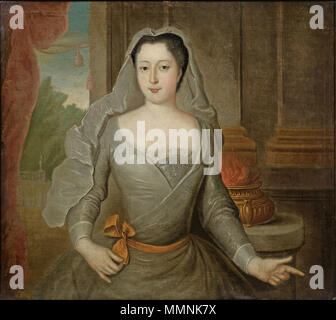 Anglais : Portrait of Anne Charlotte de Lorraine comme un Vestal Virgin . 1739. Anne Charlotte de Lorraine comme un Vestal Virgin par un artiste inconnu Banque D'Images