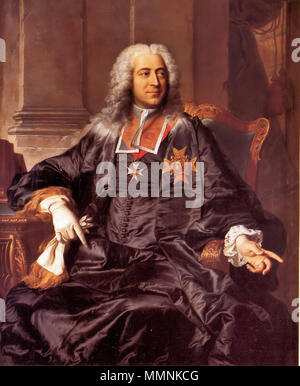 English : Marc-Pierre de Voyer de Paulmy, comte d'Argenson (1696-1764), ministre et secrétaire d'Etat à la guerre English : Portrait de Marc-Pierre de Voyaer de Paulmy, comte d'Argenson (1696-1764) . 18e siècle. Hyacinthe Rigaud, comte d'Argenson Banque D'Images