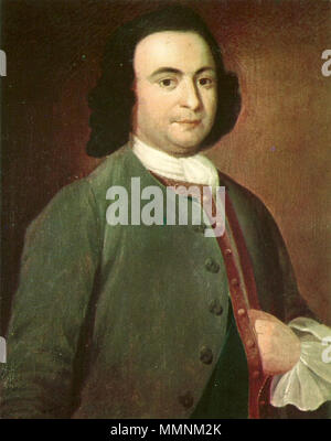 . Portrait de George Mason (1725-1792), patriote américain, homme d'État, et délégué de la Virginie à la Convention constitutionnelle américaine. Il est appelé le "père du Bill of Rights'. Pour toutes ces raisons qu'il est considéré comme l'un des "pères fondateurs" des Etats-Unis. . 1750. George Mason Banque D'Images