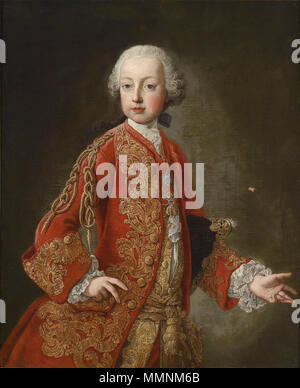 . Deutsch : Bildnis Kaiser Joseph II. (1741-1790) als jugendlicher Erzherzog . avant 1770. Martin van Meytens (atelier) Joseph II dans sa jeunesse Banque D'Images