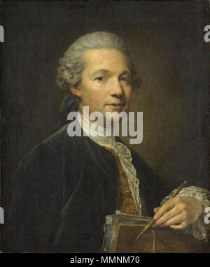 Portrait de Jacques Gabriel (1698-1782), architecte français. seconde moitié du 18ème siècle. Jacques Ange Gabriel door Jean-Baptiste Greuze Louvre Banque D'Images