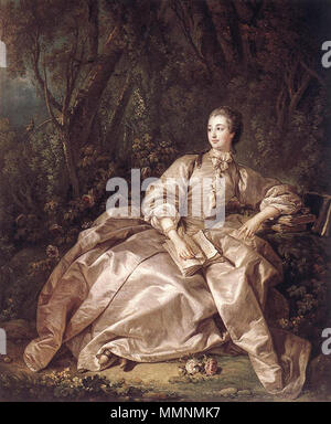 François Boucher, Madame de Pompadour, Maîtresse de Louis XV (1758) Banque D'Images