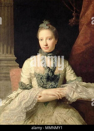 . Anglais : Susan Fox-Strangways était fille de Stephen Fox-Strangways, 1er comte de Ilchester et Elizabeth Horner Portrait de Lady Susan Fox-Strangways (1742-1827). 1761. Lady Susan Fox-Strangways Banque D'Images